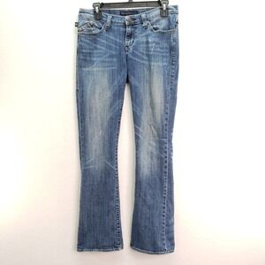 Rock & Republic Bootcut Jeans Womens 8 Distressed Denim Low Rise‎ Medium Western